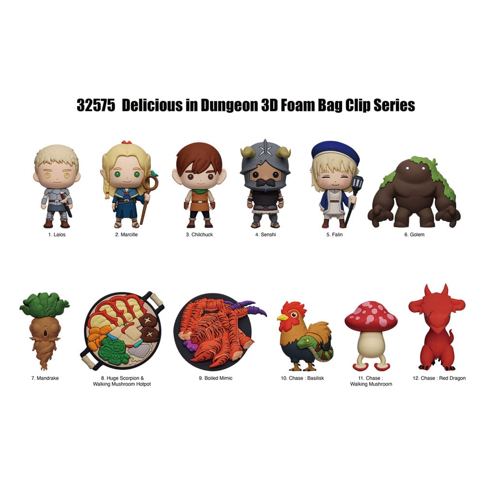 Delicious in Dungeon PVC Bag Clips Series 1 Display (24) P051300