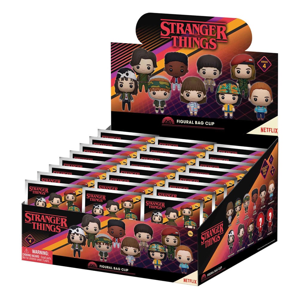 Stranger Things 3D PVC Bag Clips Series 4 Display (24) P067763