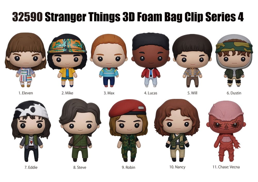 Stranger Things 3D PVC Bag Clips Series 4 Display (24) P067763