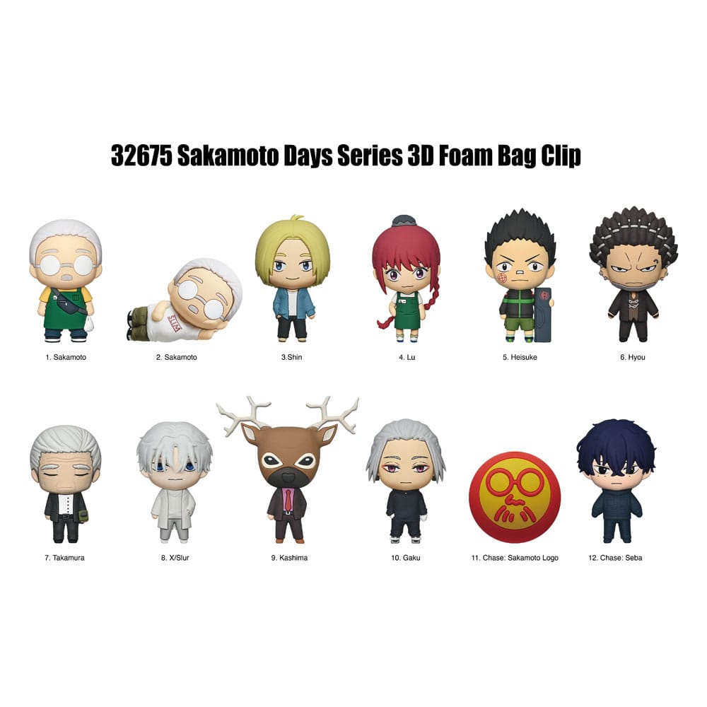 Sakamoto Days 3D Foam Bag Clips Series 2 Display (24) P065968