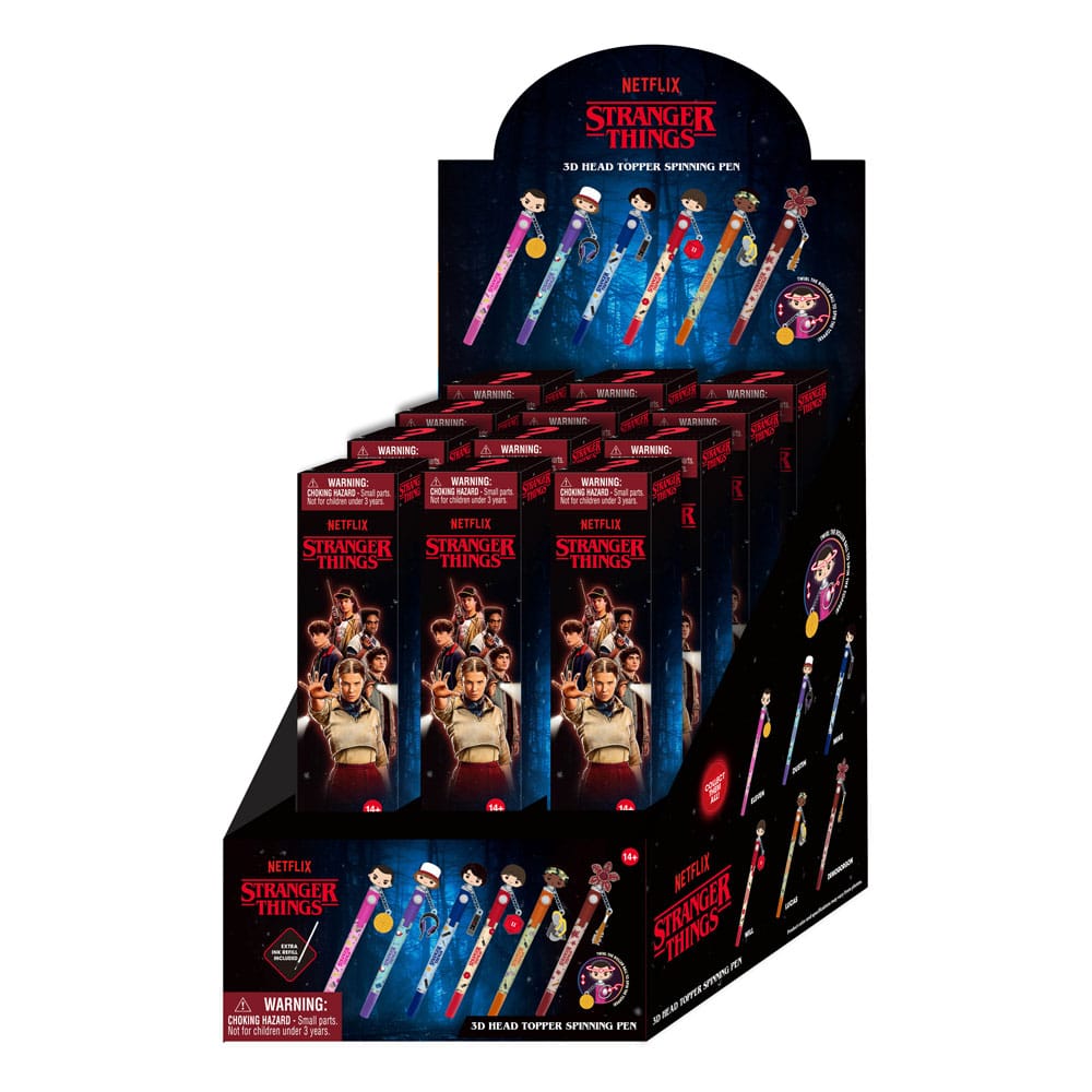 Stranger Things pen 3D Head Topper Spinning Pen P051303