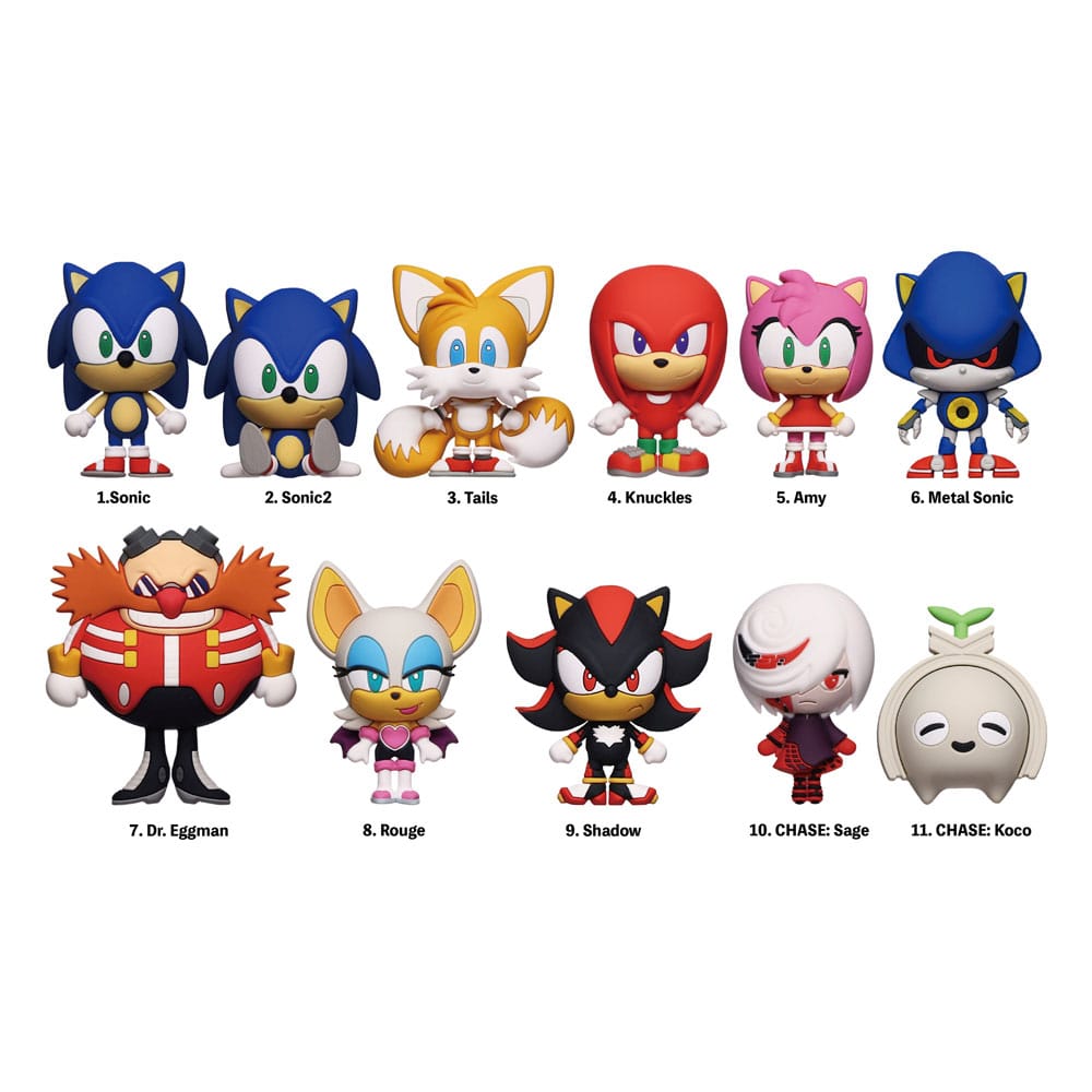 Sonic - The Hedgehog 3D PVC Bag Clips Series 1 Display (24) P051321