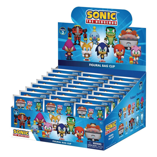 Sonic - The Hedgehog 3D PVC Bag Clips Series 3 Display (24) P051328
