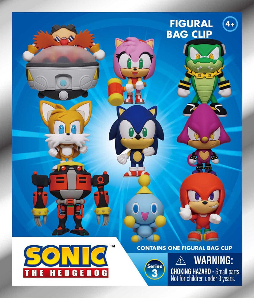 Sonic - The Hedgehog 3D PVC Bag Clips Series 3 Display (24) P051328