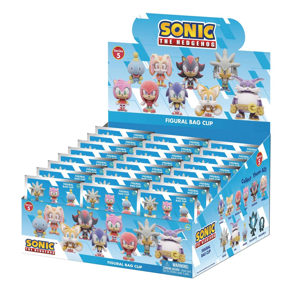 Sonic the Hedgehog PVC Bag Clips Flocking Series 5 Display (24) P067764