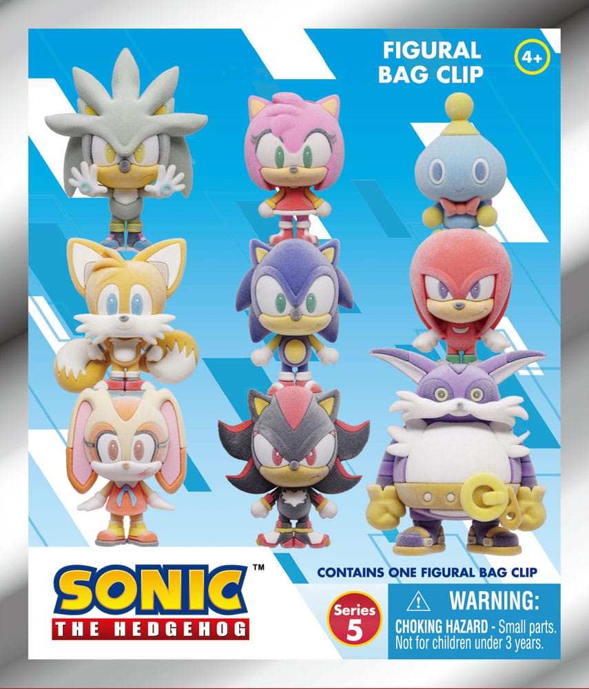 Sonic the Hedgehog PVC Bag Clips Flocking Series 5 Display (24) P067764