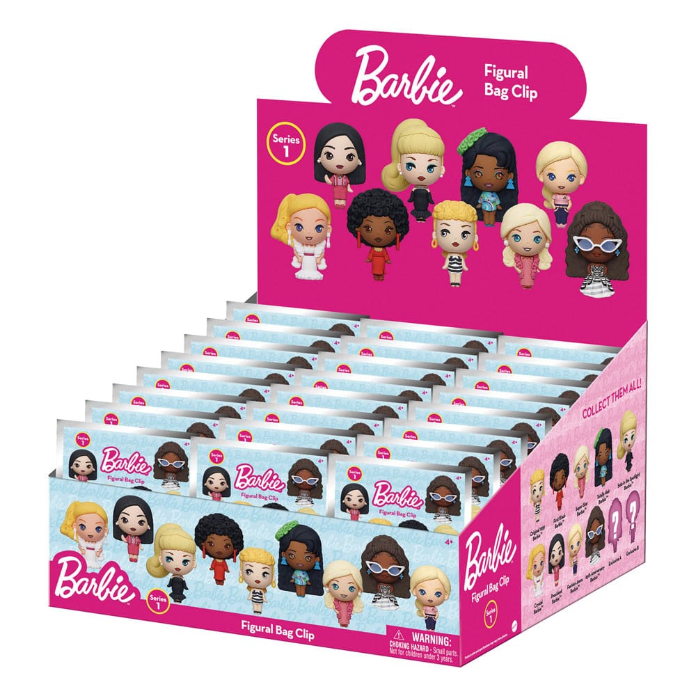 Barbie 3D PVC Bag Clips Series 1 Display (24) P051335
