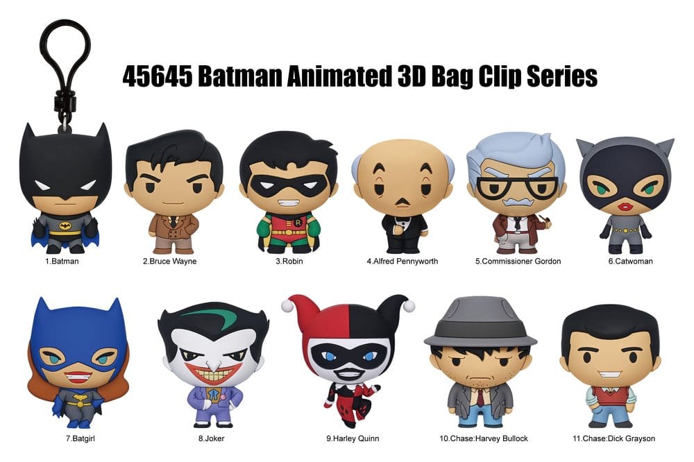 Batman: The Animated Series 3D Foam Bag Clips Series 1 Display (24) P073284