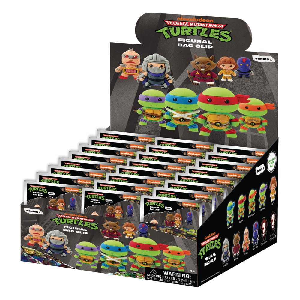 Teenage Mutant Ninja Turtles 3D PVC Bag Clips Series 1 Display (24) P051424