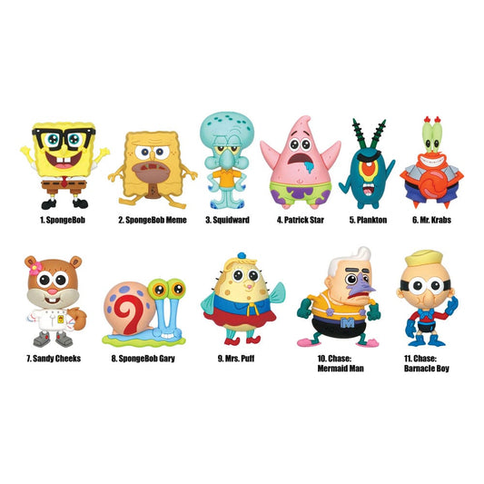 SpongeBob Squarepants 3D PVC Bag Clips Classic Series 3 Display (24) P051428