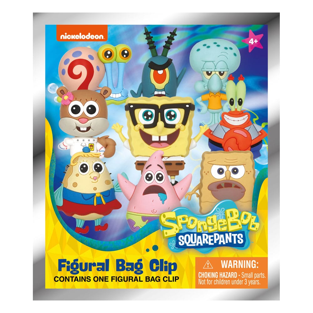 SpongeBob Squarepants 3D PVC Bag Clips Classic Series 3 Display (24) P051428
