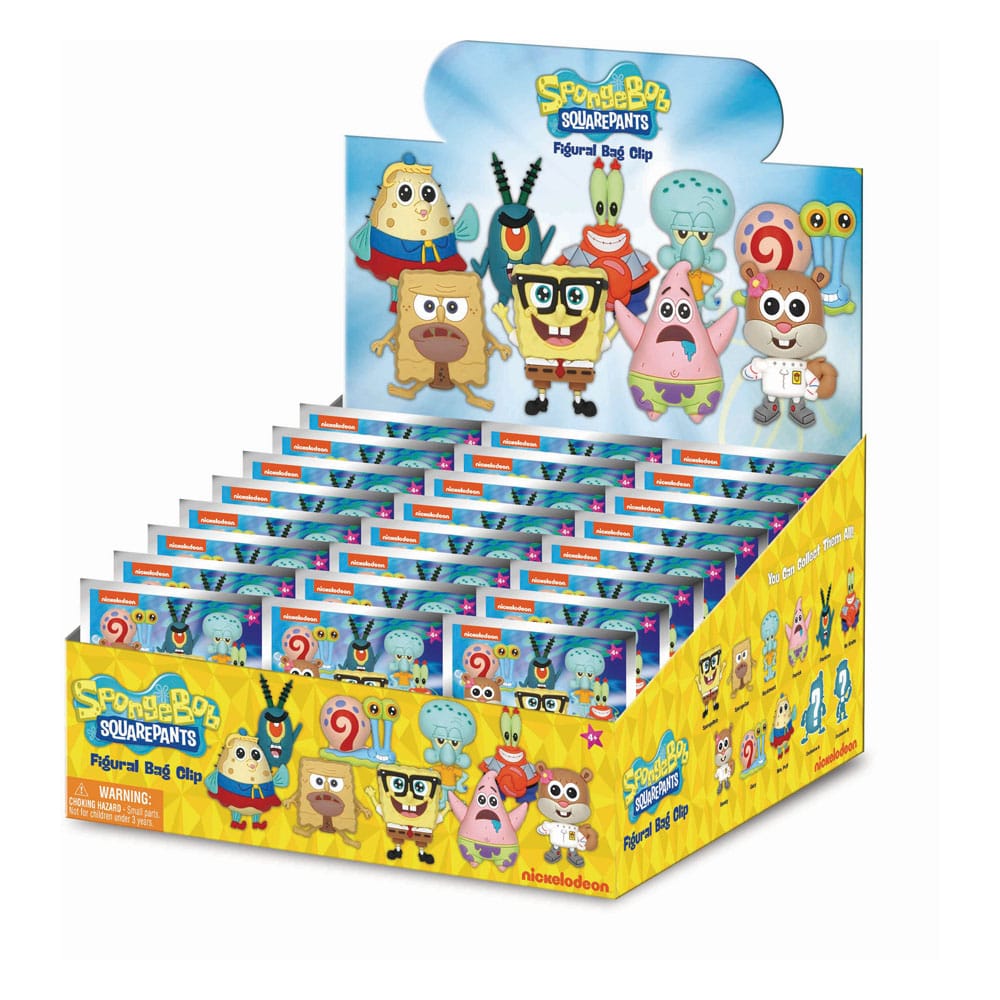 SpongeBob Squarepants 3D PVC Bag Clips Classic Series 3 Display (24) P051428