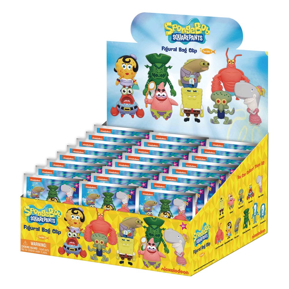 Nickelodeon Classics 3D PVC Bag Clips Series 4 Display (24) P051429