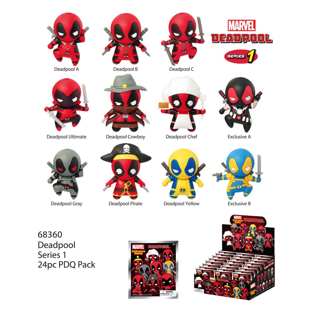 Deadpool PVC Bag Clips Series 1 Display (24) P051457