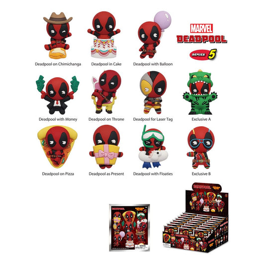 Deadpool 3D PVC Bag Clips Series 5 Display (24) P051466