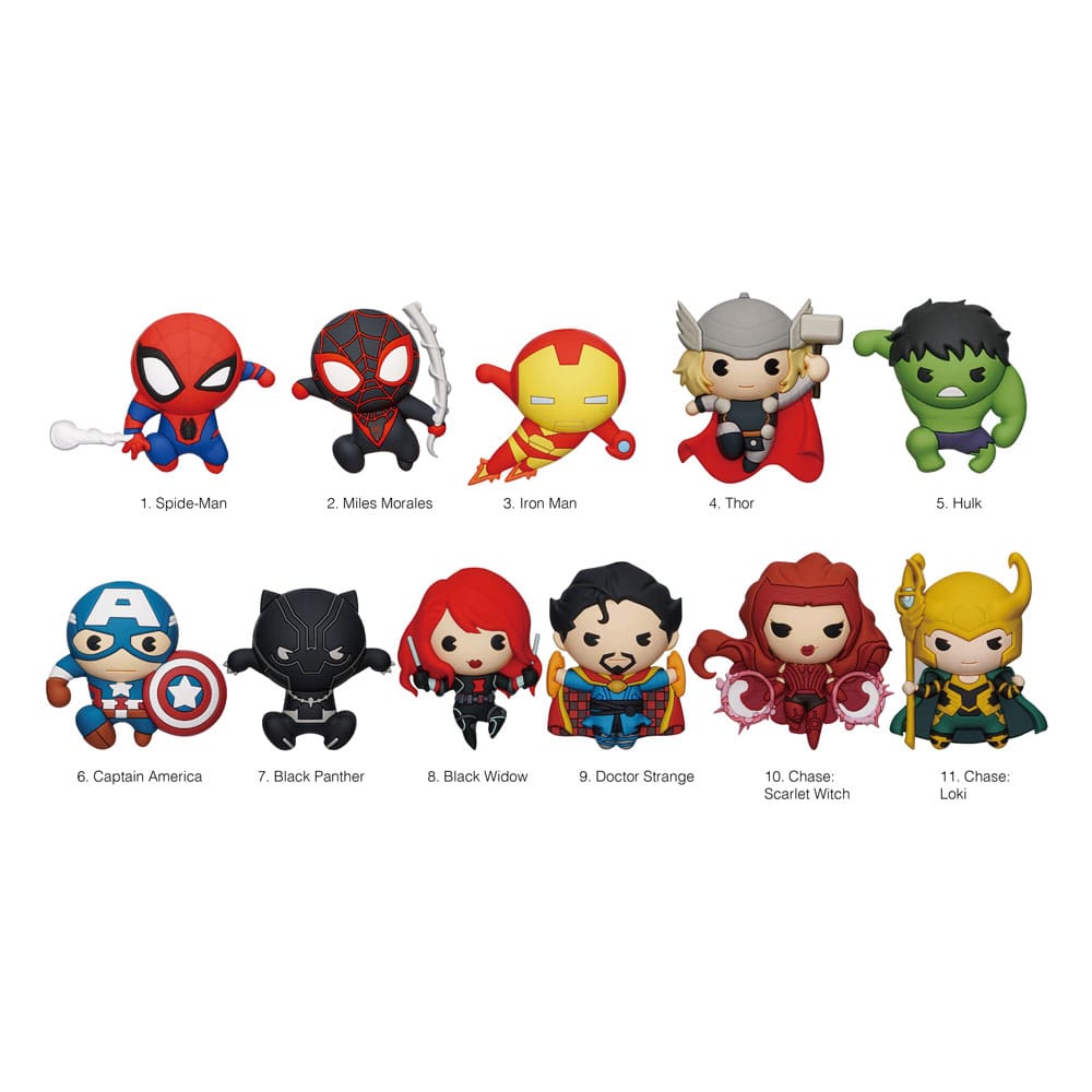 Marvel 3D PVC Bag Clips Series 10 Classics Display (24) P051468