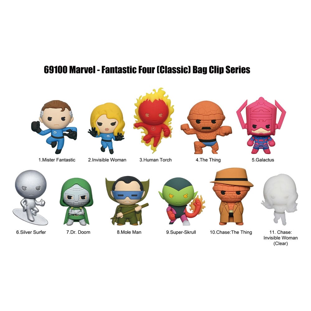 Fantastic Four 3D Foam Bag Clips Display (24) P051484