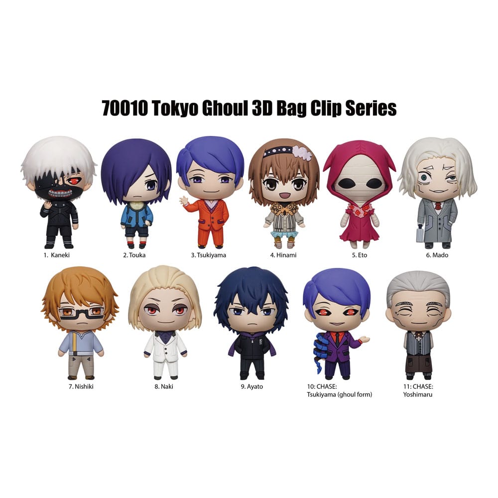 Tokyo Ghoul 3D PVC Bag Clips Series 2 Display (24) P051509