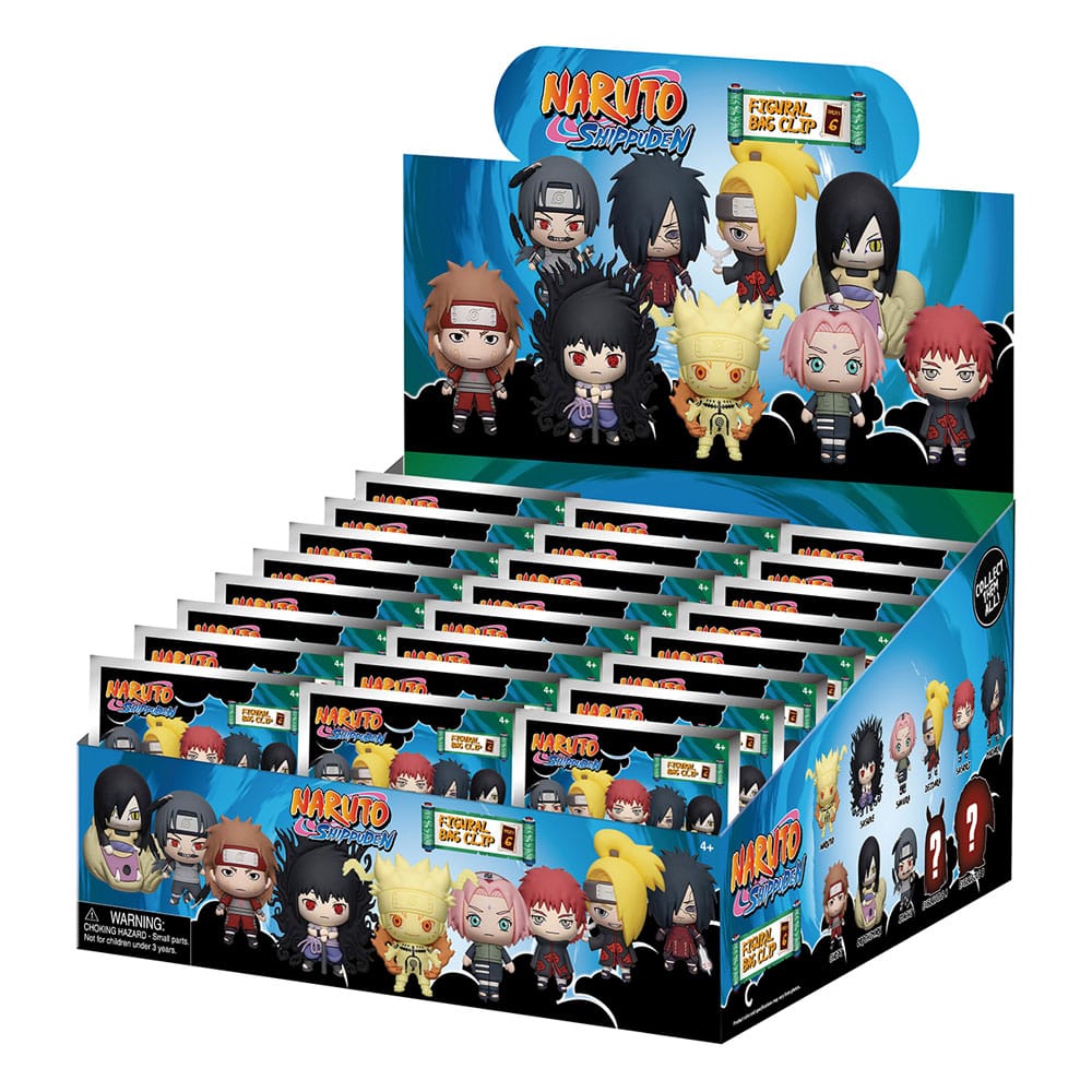 Naruto 3D PVC Bag Clips Series 6 Display (24) P051524