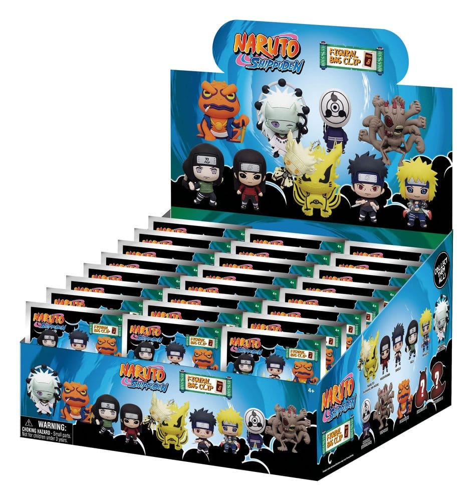 Naruto 3D Foam Bag Clips Series 8 Display (24) P073286