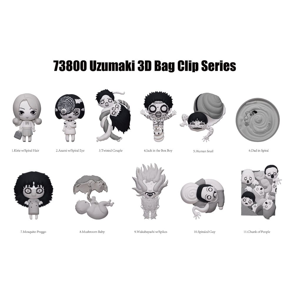 Uzumaki 3D PVC Bag Clips Series 1 Display (24) P051561