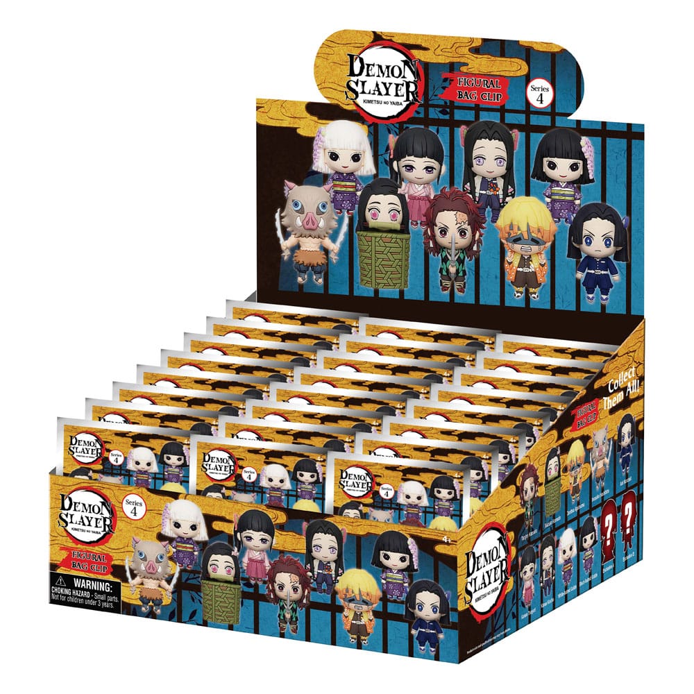 Demon Slayer: Kimetsu no Yaiba 3D PVC Bag Clips Series 4 Display (24) P051573