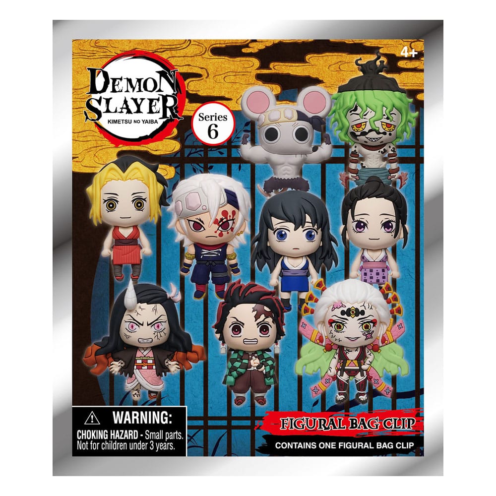 Demon Slayer: Kimetsu no Yaiba 3D PVC Bag Clips Series 6 Display (24) P051582