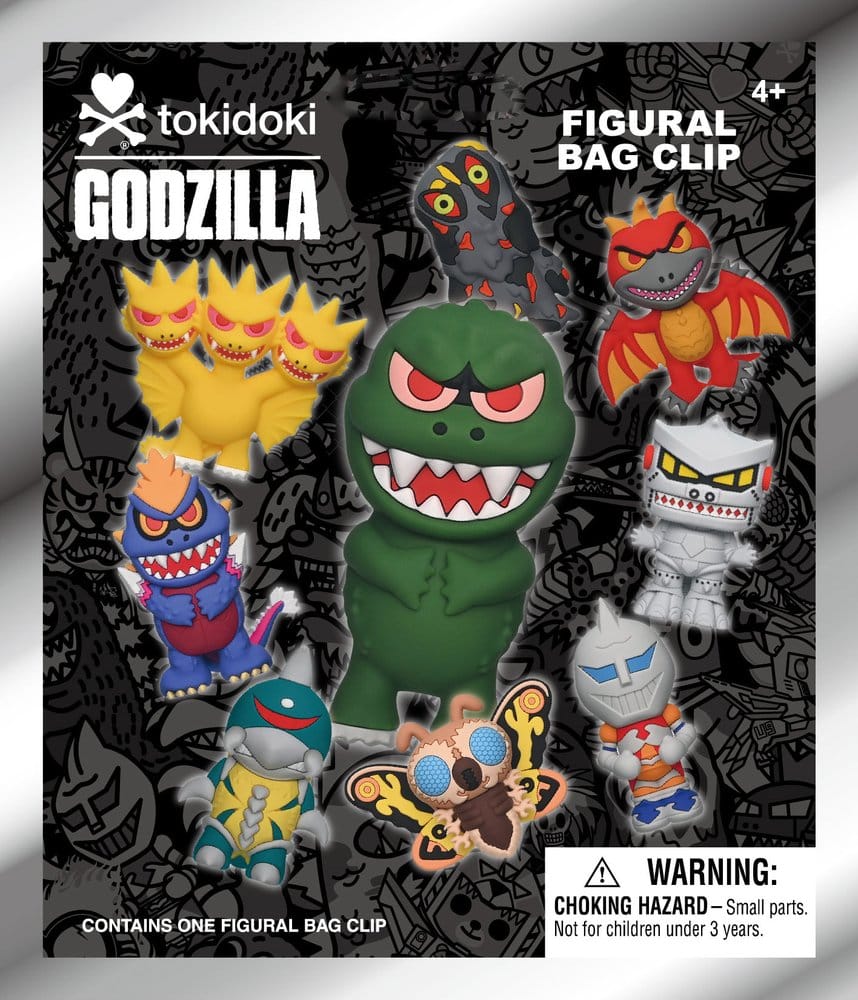Tokidoki x Godzilla 3D Foam Bag Clips Display (24) P074614