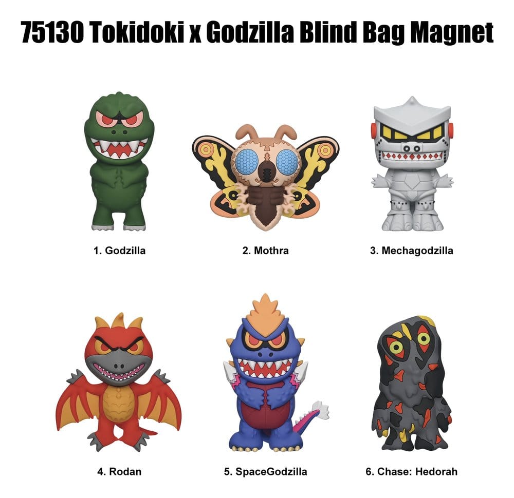 Tokidoki x Godzilla Magnets Blind Pack Serie 1 Display (12) P074615