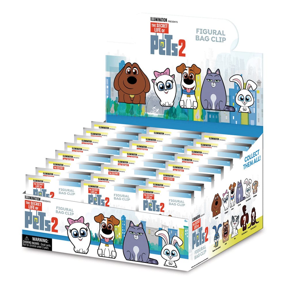 The Secret Life of Pets 3D PVC Bag Clips  Series 1 Display (24) P051592