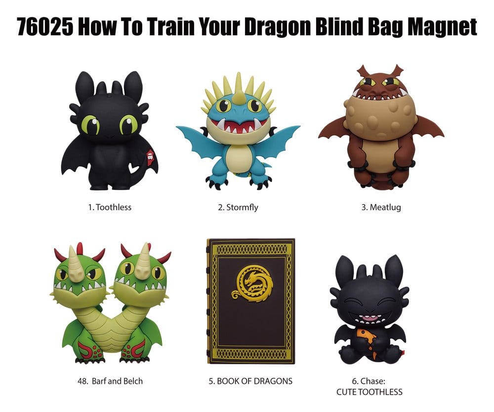 How to Train Your Dragon Magnets blind pack Series 1 Display (12) P073288