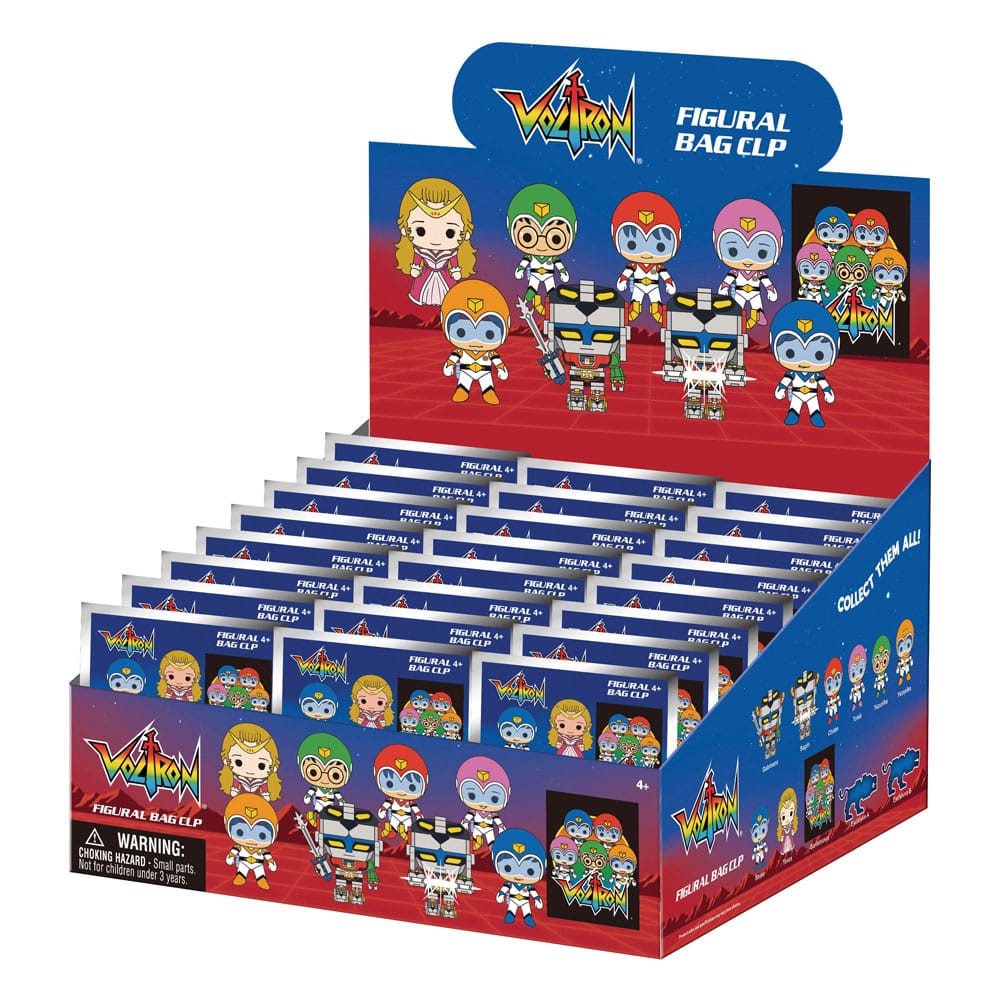 Voltron 3D PVC Bag Clips 40th Anniversary Display (24) P051597