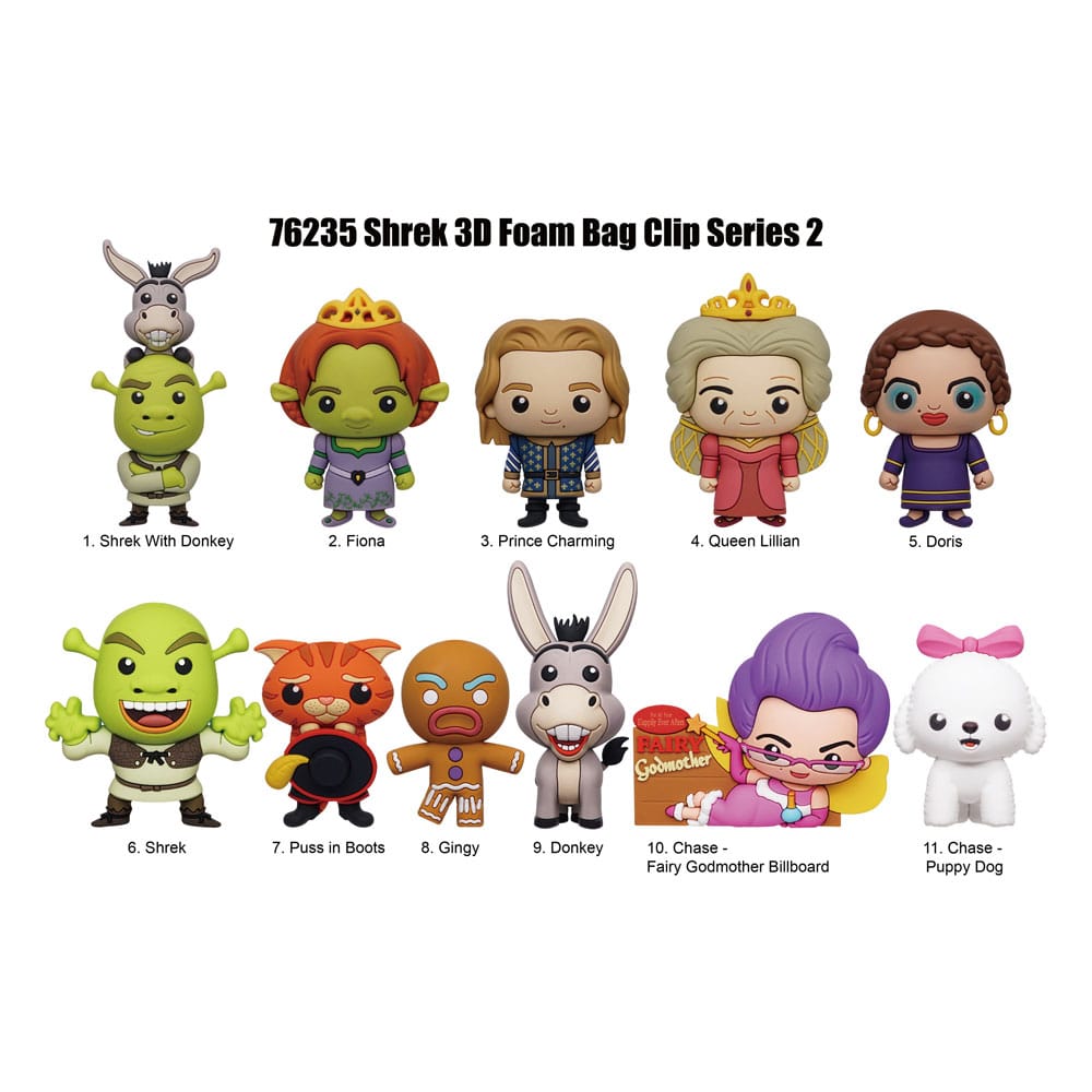 Shrek PVC Bag Clips Series 2 Display (24) P051599