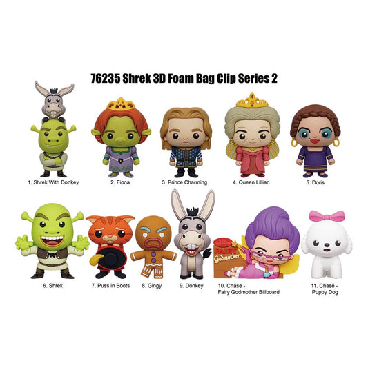 Shrek PVC Bag Clips Series 2 Display (24) P051599