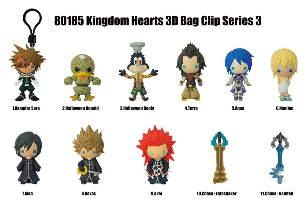 Kingdom Hearts 3D Foam Bag Clips Series 3 Display (24) P074617