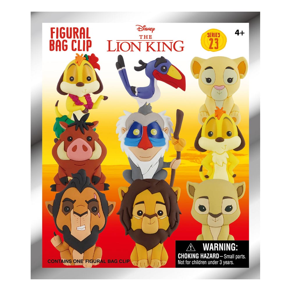 Disney Charm 3D PVC Bag Clips Display Lion King (24) P051672
