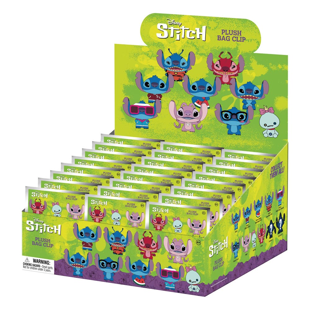 Lilo & Stitch Plush Bag Clips Stitch Display (24) P051693