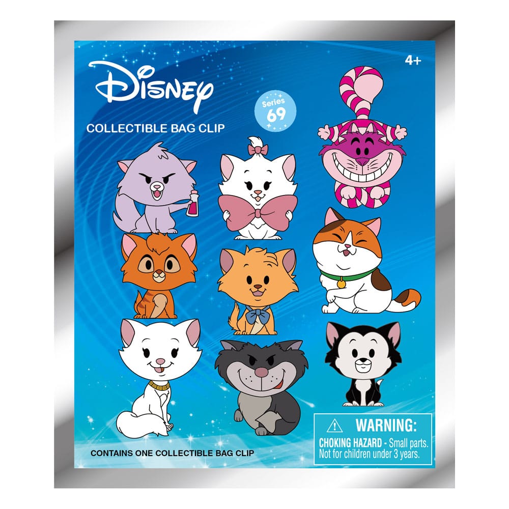 Disney Cats 3D Foam Bag Clips Series 69 Display (24) P051701