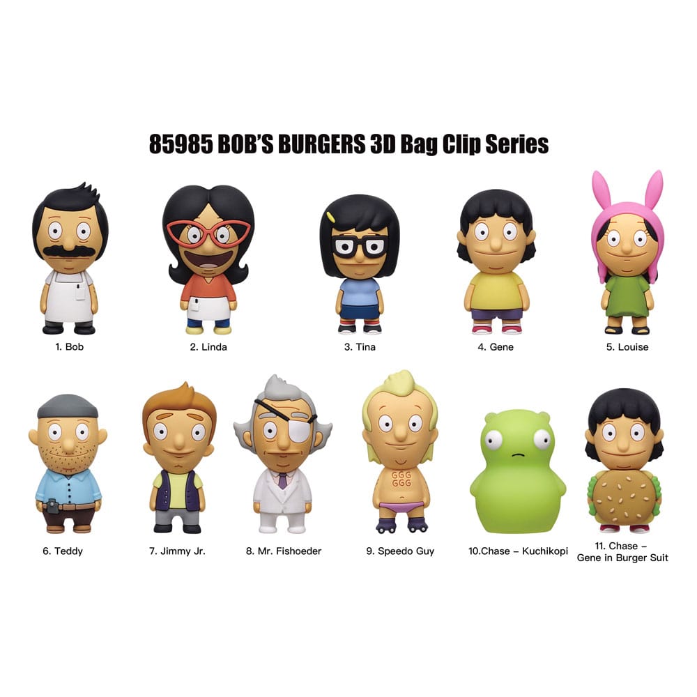 Bob's Burgers 3D Foam Bag Clips Series 1 Display (24) P065986