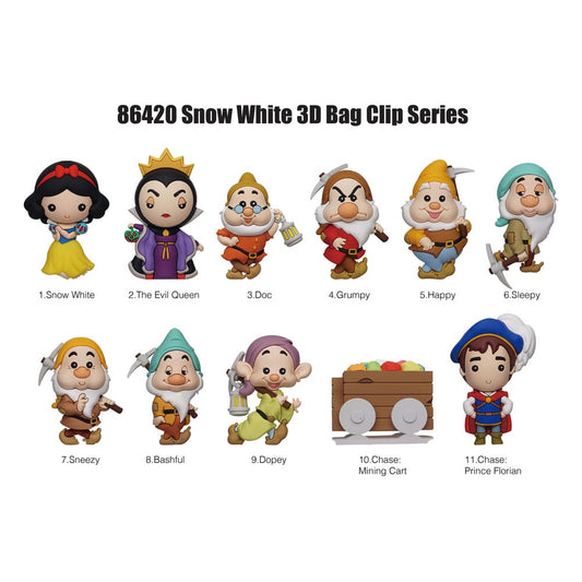 Snow White 3D PVC Bag Clips Classic Series 66 Display (24) P051720