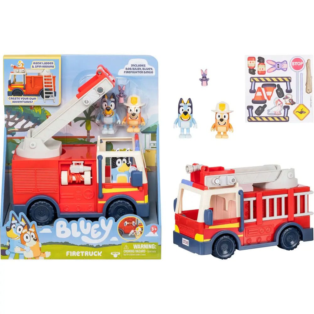Bluey Mini Figure Playset Bluey Firedruck P066616