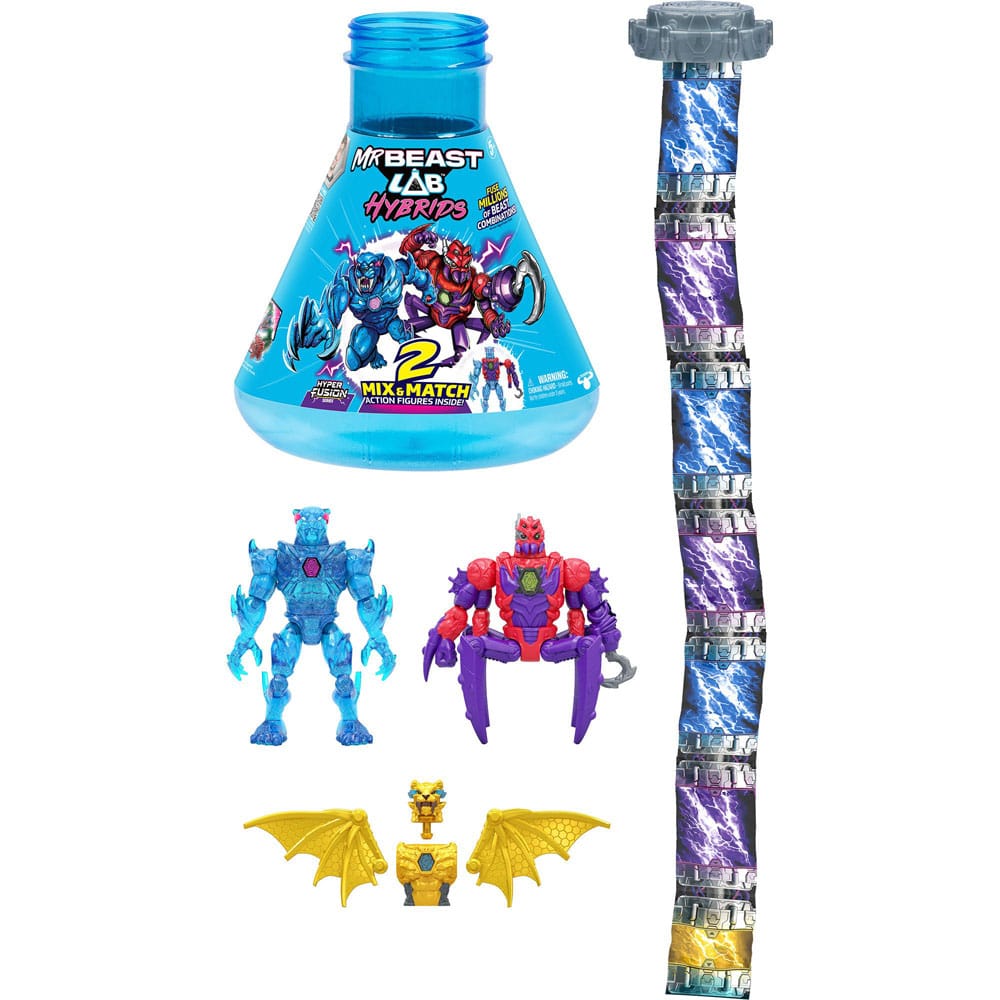 Mr. Beast Lab Hybrids Series 2 Mini Figuren 2er-Pack Spider vs Energy Panther 11 cm P066627