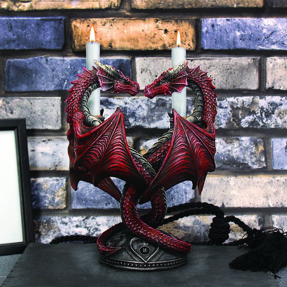 Anne Stokes Candle Holder Dragon Heart Valentine's Edition 23 cm P052536