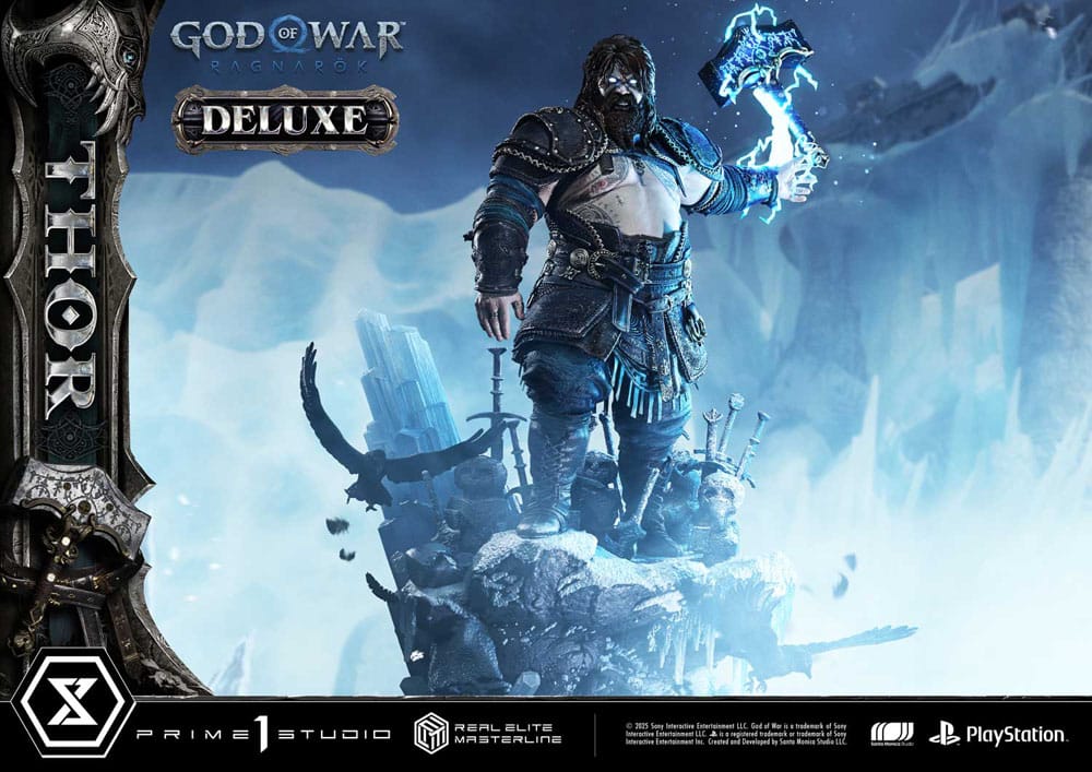 God of War: Ragnarök Real Elite Masterline Series Statue 1/3 Thor Deluxe Version 105 cm P054057