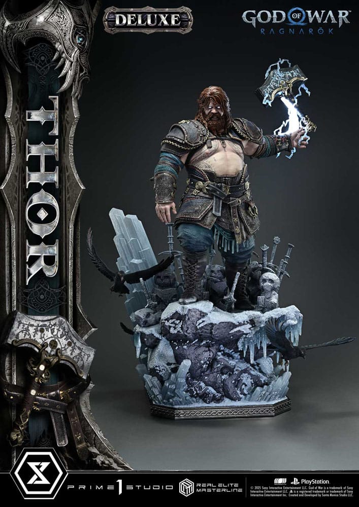 God of War: Ragnarök Real Elite Masterline Series Statue 1/3 Thor Deluxe Version 105 cm P054057