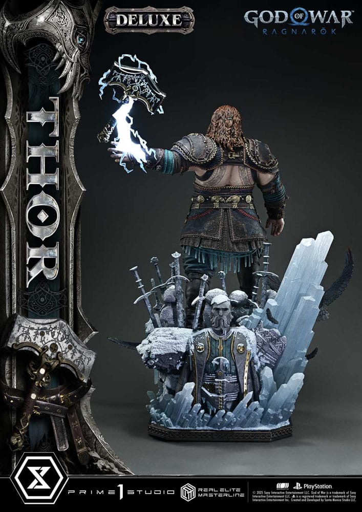 God of War: Ragnarök Real Elite Masterline Series Statue 1/3 Thor Deluxe Version 105 cm P054057
