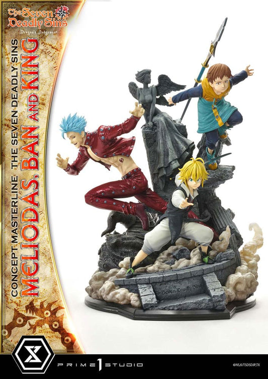 Seven Deadly Sins Concept Masterline Series Statue Meliodas, Ban and King 55 cm P054091
