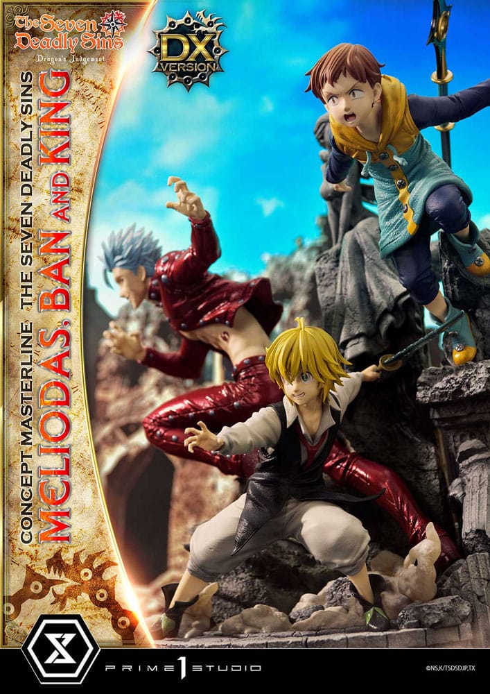 Seven Deadly Sins Concept Masterline Series Statue Meliodas, Ban and King Deluxe Version 55 cm P054092