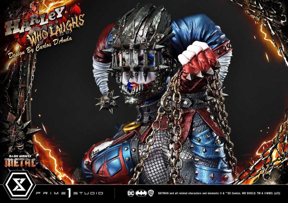 Dark Nights: Metal Museum Masterline Series Statue 1/3 Harley Quinn Who Laughs Concept Design by Caelos D`anda Deluxe Version 78 cm P054158