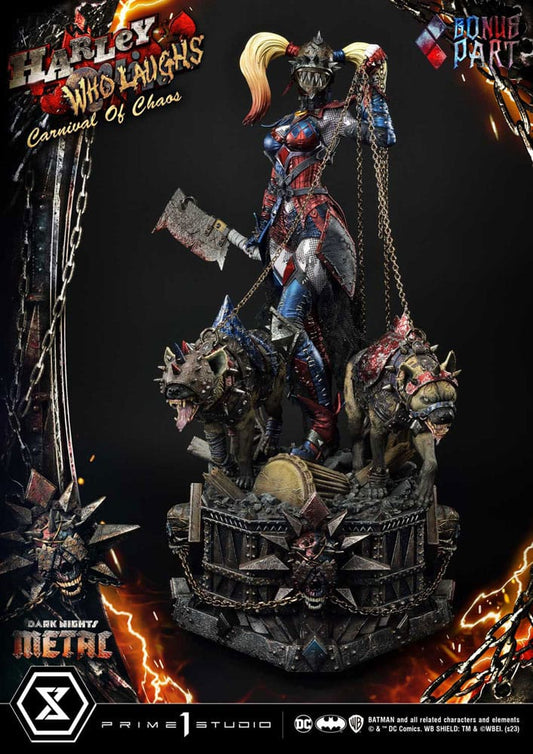 Dark Nights: Metal Museum Masterline Series Statue 1/3 Harley Quinn Who Laughs Concept Design by Caelos D`anda Deluxe Bonus Version 78 cm P054159